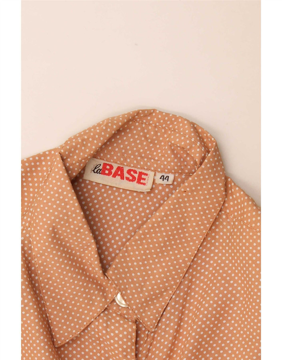 Camisa feminina vintage de manga curta IT 44 médio laranja manchado