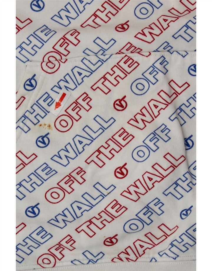 Vans Mens Graphic Hoodie Jumper XS Algodão Branco