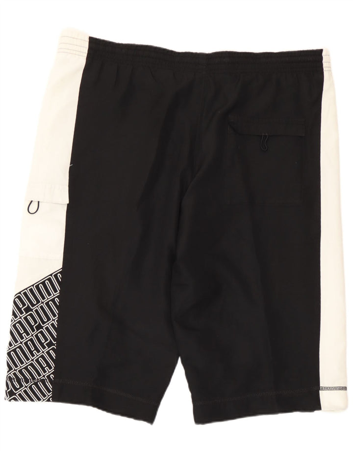 Shorts esportivos gráficos masculinos Puma médio preto colorblock