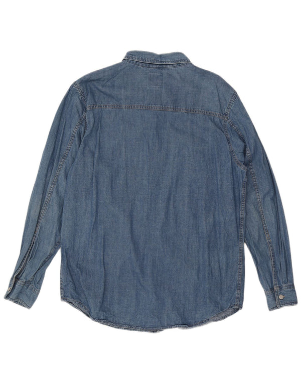 Camisa jeans masculina Levi's grande algodão azul
