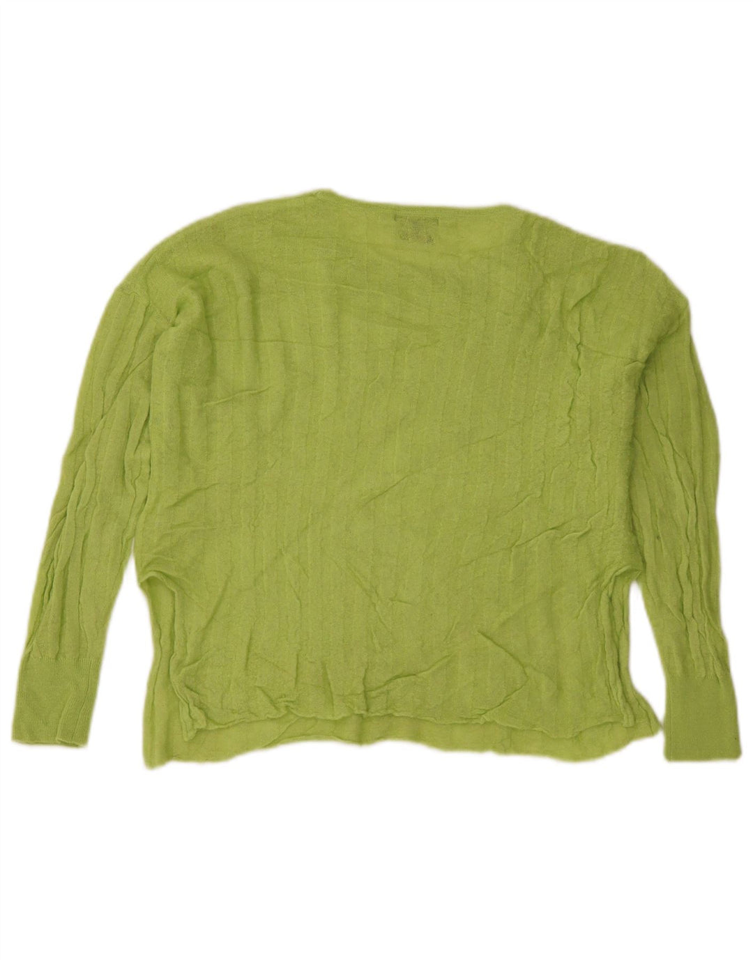 Top curto feminino Massimo Dutti manga comprida Reino Unido 16 grande verde