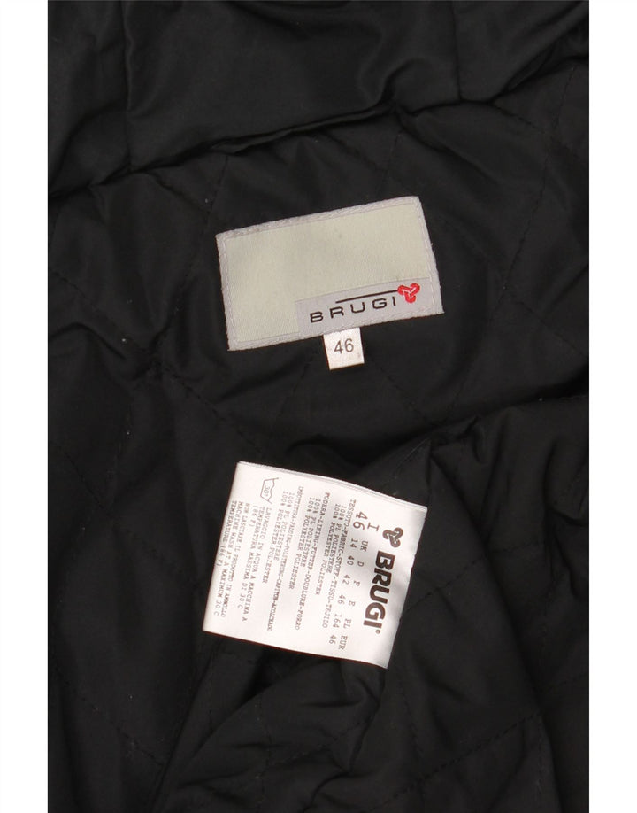 Jaqueta acolchoada com capuz feminino BRUGI UK 14 grande poliéster preto