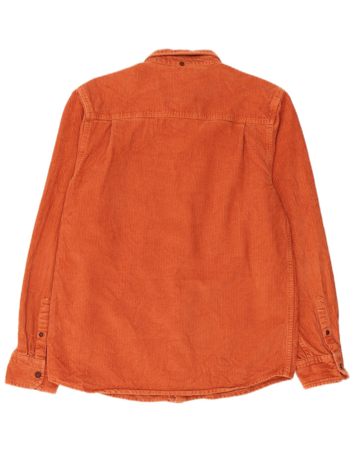 Camisa masculina de veludo Element pequena laranja algodão