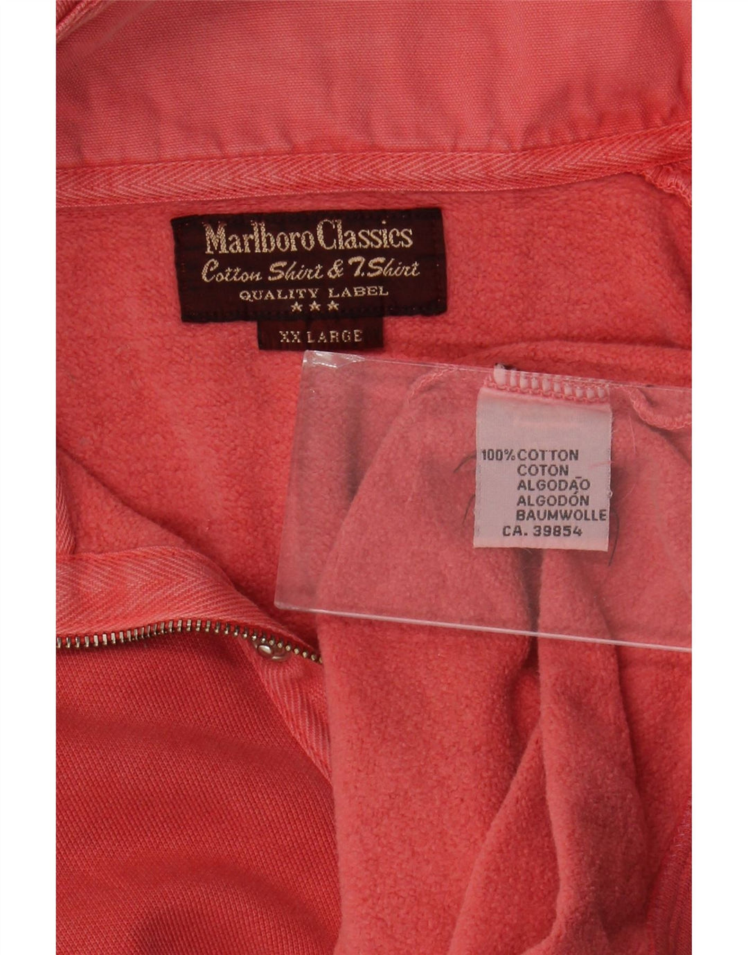 Moletom masculino Marlboro Classics com zíper e gola 2XL de algodão vermelho