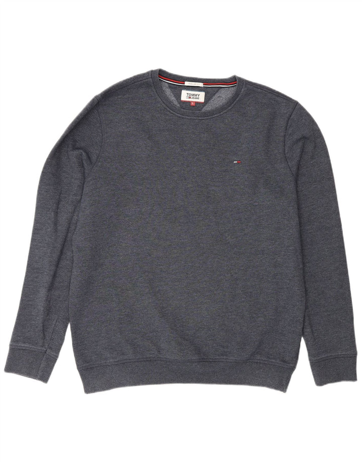 Tommy Hilfiger moletom masculino regular fit jumper grande algodão azul marinho