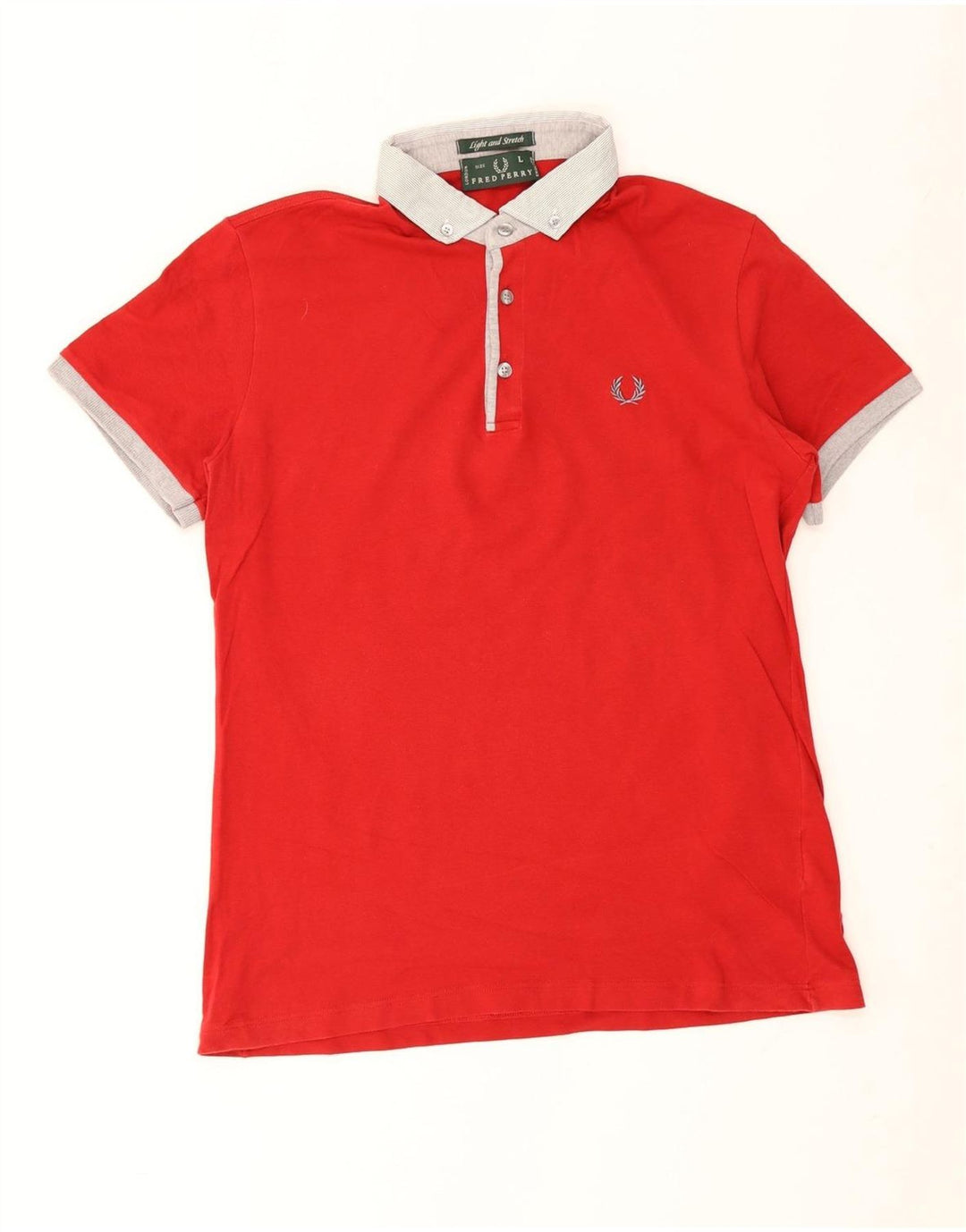 Camisa polo masculina de rugby Fred Perry grande algodão vermelho