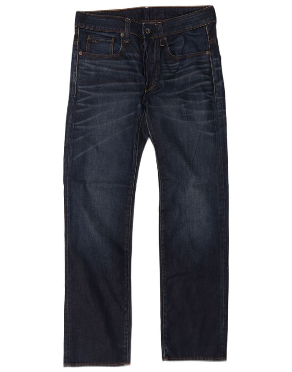 G-Star masculino 3301 jeans reto W30 L32 algodão azul