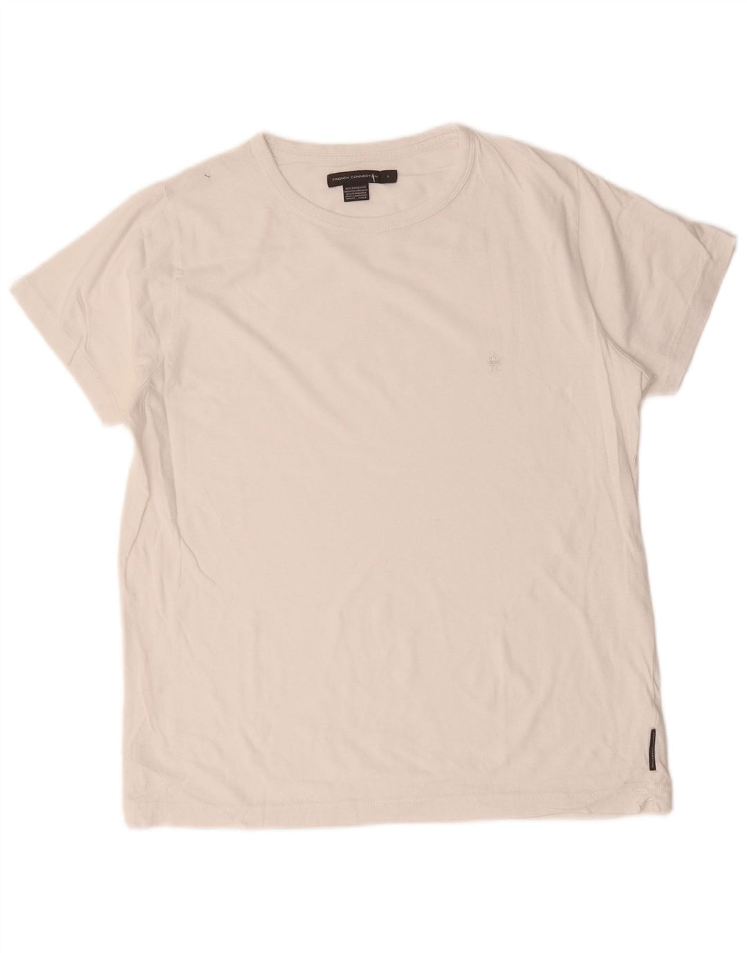 Camiseta masculina French Connection grande algodão branco
