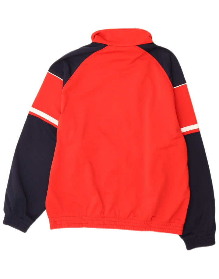 Lotto Mens Treino Top Jacket UK 40/42 Grande Poliéster Colorblock Vermelho