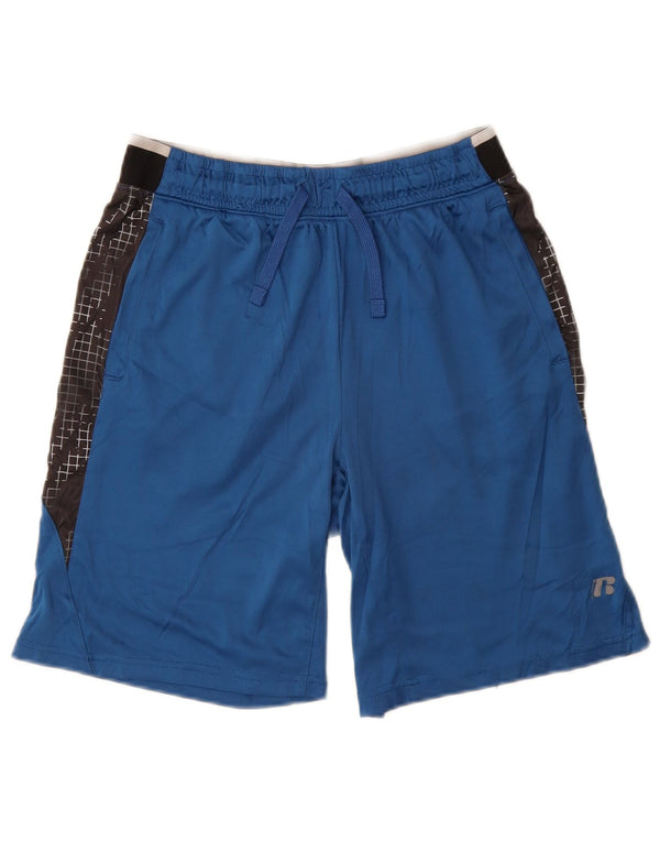 Russell Athletic Boys Sport Shorts 14-15 Years XL Blue Colourblock