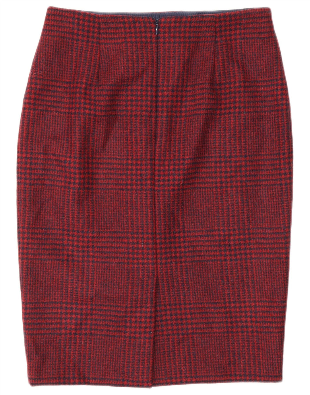 Saia lápis feminina Hobbs Reino Unido 10 pequena W28 lã houndstooth vermelha