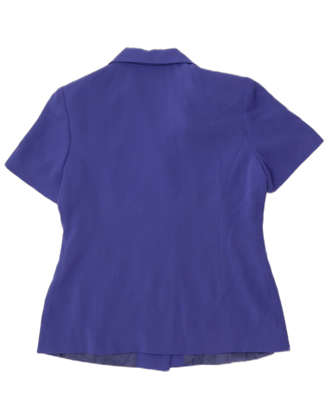 Jaqueta blazer feminina Dream de manga curta com peito duplo Reino Unido 12 azul médio