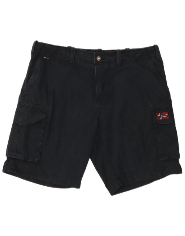 Shorts cargo masculino Napapijri W36 grande algodão azul marinho