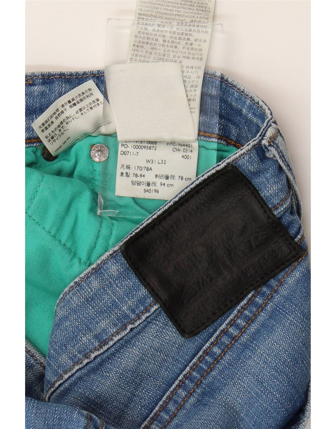 Levi's Mens Slim Jeans W31 L32 Azul Algodão