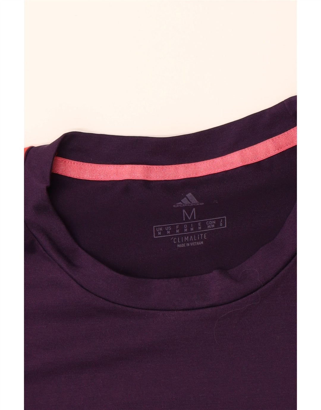 ADIDAS Mens Climalite Graphic T-Shirt Top Medium Purple Vintage Adidas and Second-Hand Adidas from Messina Hembry 