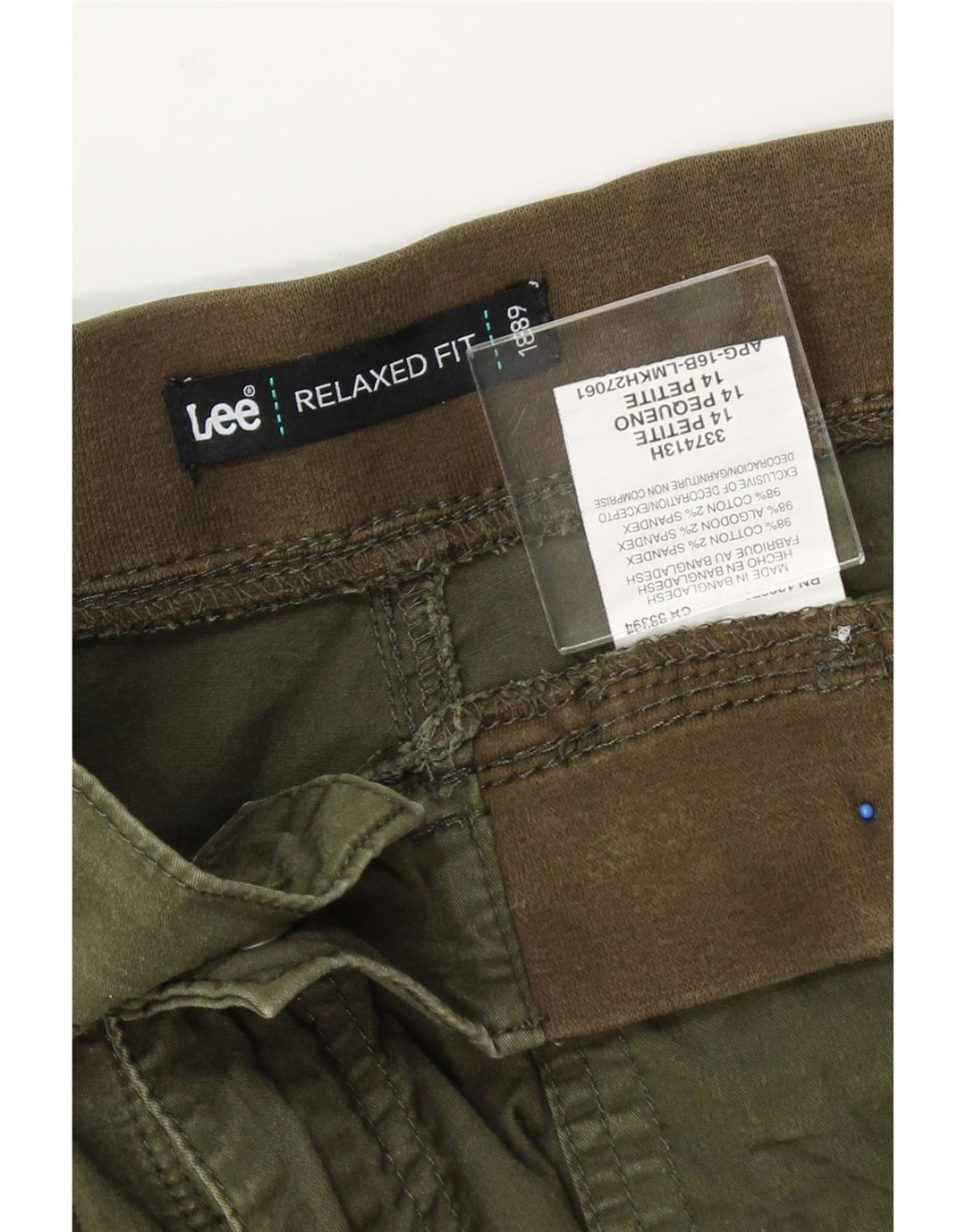 LEE Womens Relaxed Fit Cargo Shorts US 14 XL W36 Khaki Cotton Vintage Lee and Second-Hand Lee from Messina Hembry 