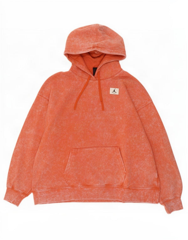Jordan masculino oversized moletom com capuz pequeno laranja tie-dye algodão