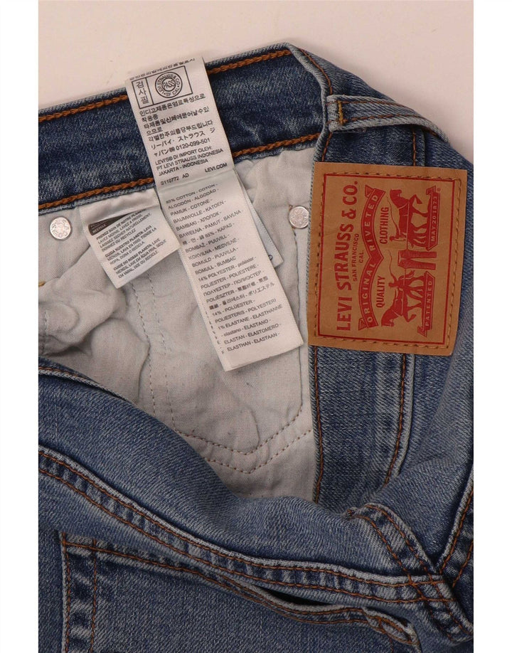 Jeans retos masculinos Levi's W28 L29 algodão azul
