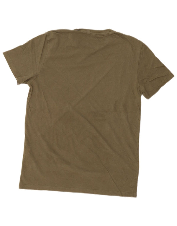 Camiseta masculina JACK & JONES de algodão cáqui médio