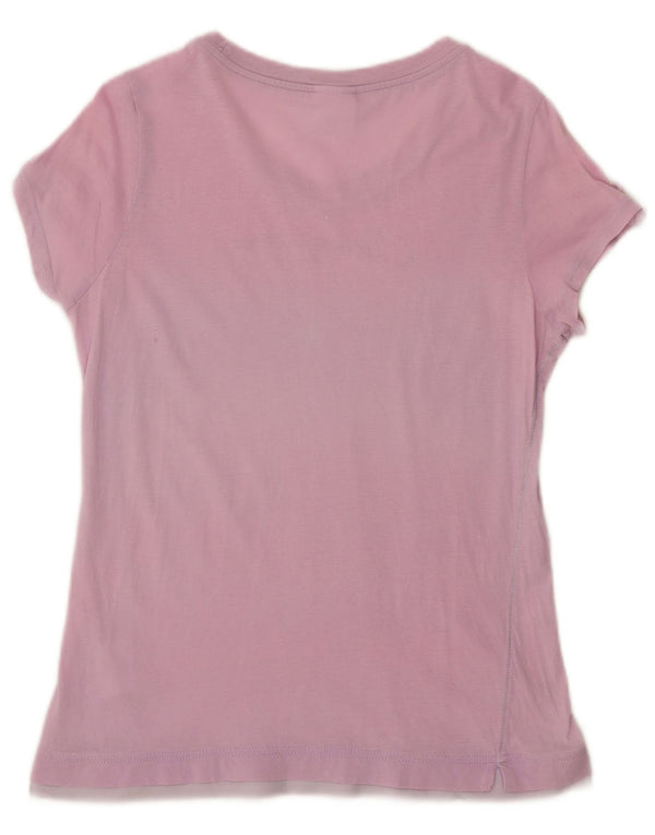 Camiseta feminina Champion Easy Fit com estampa gráfica UK 12 algodão rosa médio