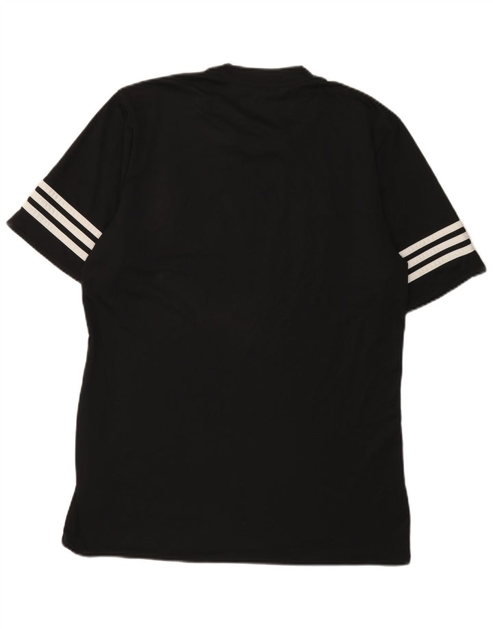 Adidas Mens Climalite Camiseta Top Grande Poliéster Preto