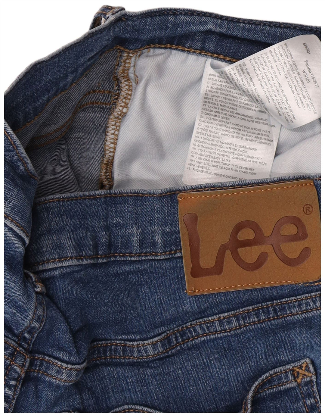 Lee Womens Luke Slim Jeans W31 L32 Azul Algodão