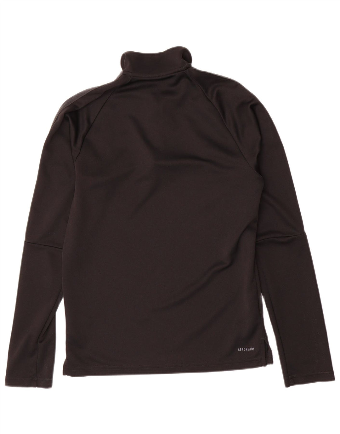 ADIDAS Mens Aeroready Zip Neck Pullover Treino Top Pequeno Preto