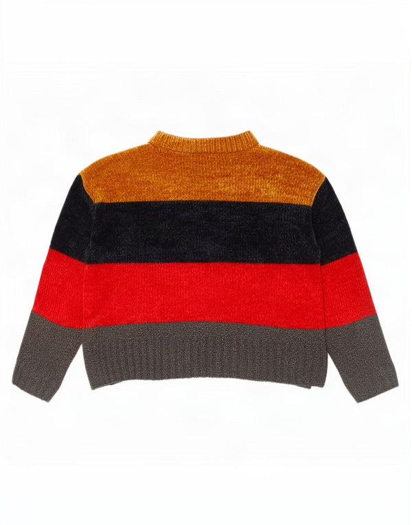 Suéter feminino Marks & Spencer com gola redonda Reino Unido 16 grande multicolorido