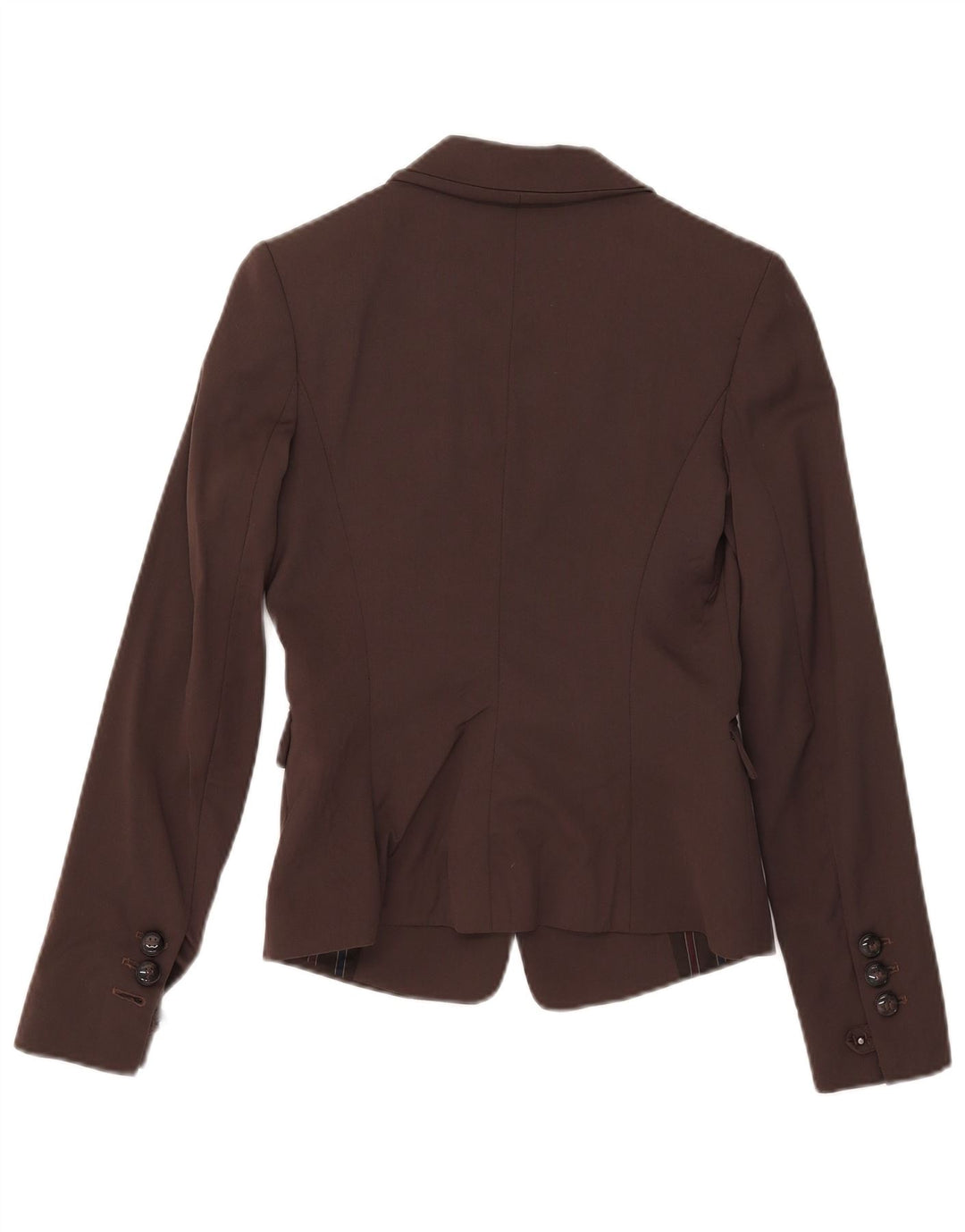 Jaqueta blazer feminina Pinko com 1 botão Reino Unido 8 pequena lã marrom