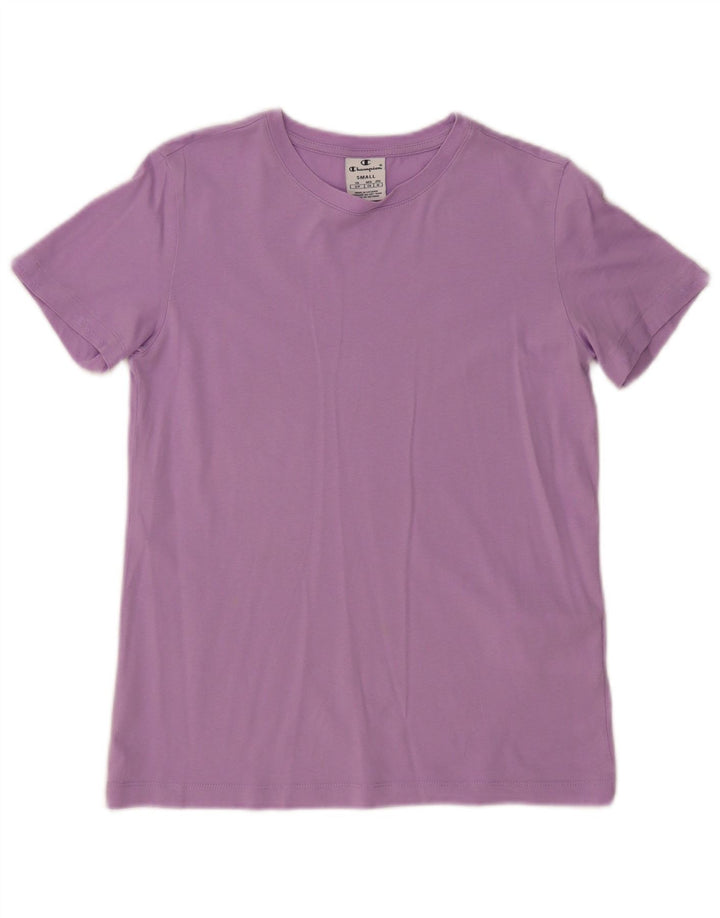 Camiseta feminina CHAMPION UK 10 pequeno algodão roxo