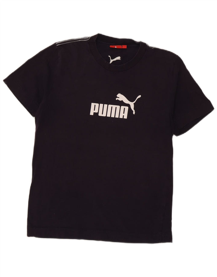 Camiseta masculina Puma Graphic Top Médio Algodão Azul Marinho