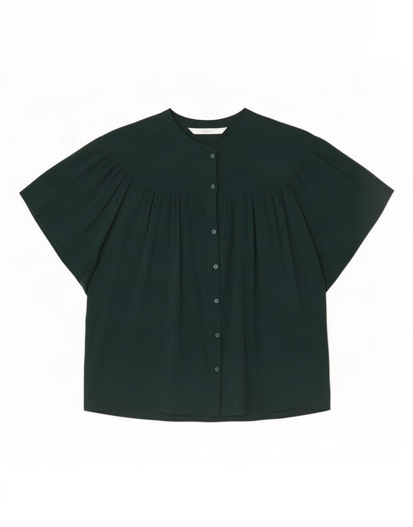Blusa feminina Zara Trafaluc manga curta Batwing Reino Unido 14 verde médio