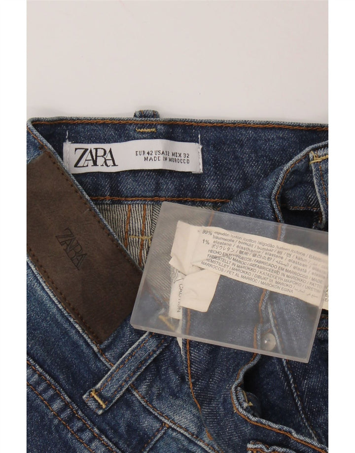 ZARA Mens Skinny Jeans EU 42 Grande W32 L30 Azul Algodão