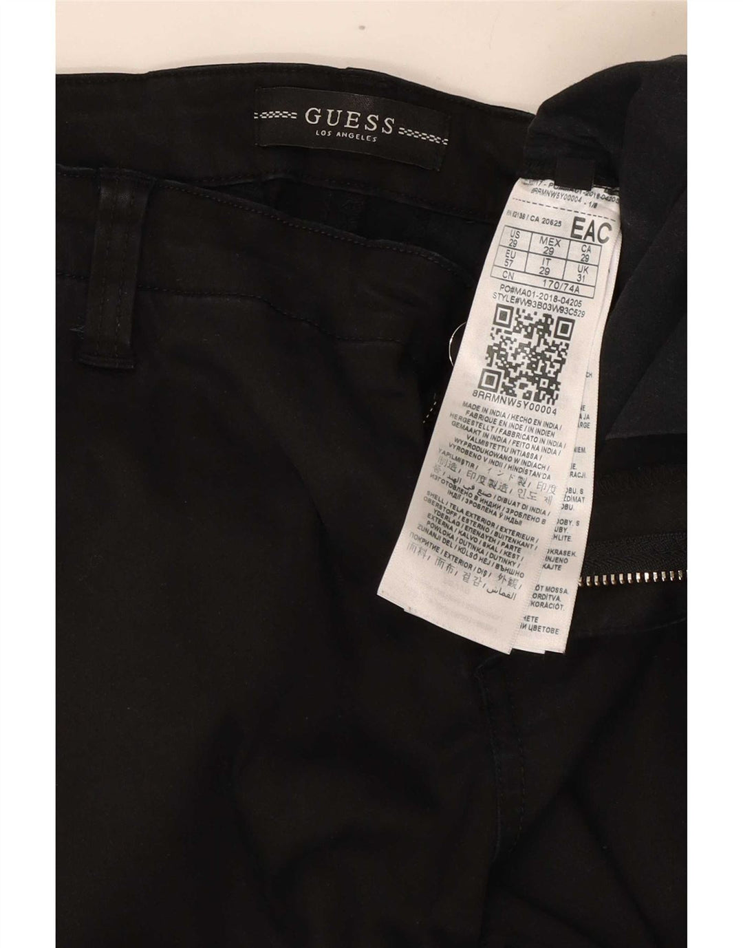 Guess Calça Chino Feminina Slim W31 L29 Preto Lyocell