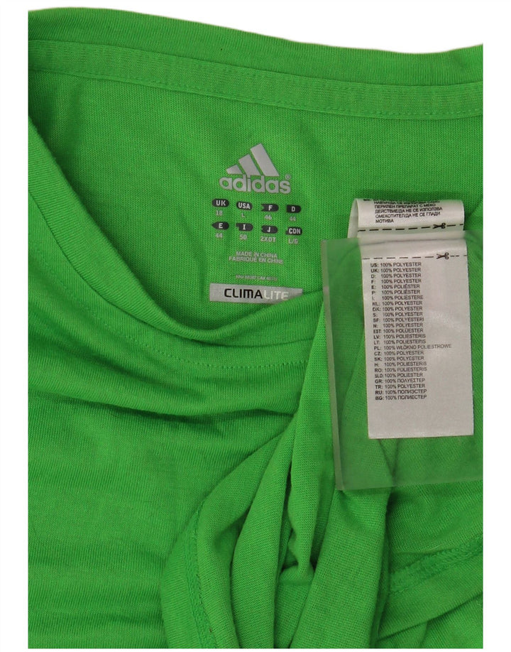 Camiseta Adidas Climalite Feminina Top UK 18 XL Verde Poliéster