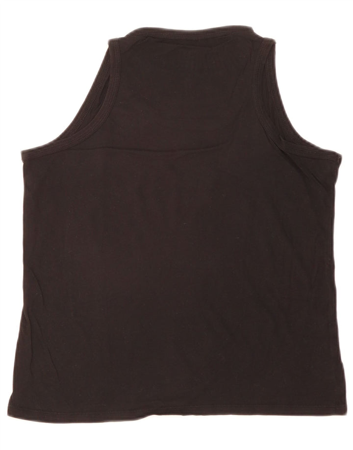 Vans Womens Graphic Vest Top UK 12 Médio Preto