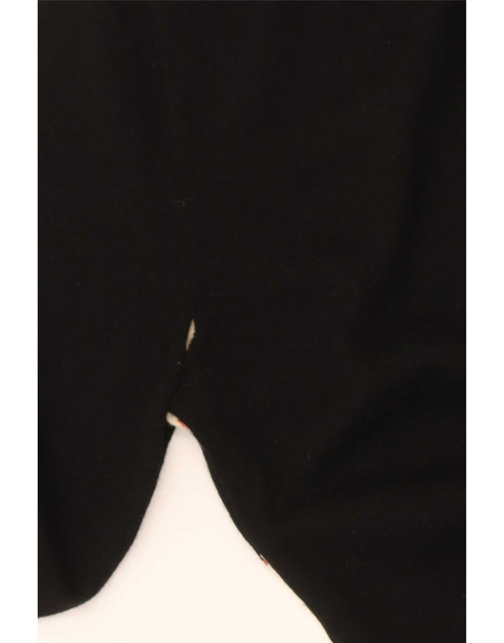 Suéter feminino Lacoste com decote em V tamanho 40 médio preto argyle/diamante
