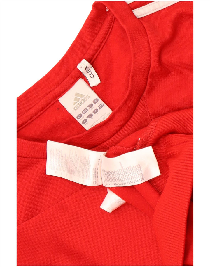 Adidas Mens Climawarm Moletom Jumper UK 38/40 Médio Poliéster Vermelho