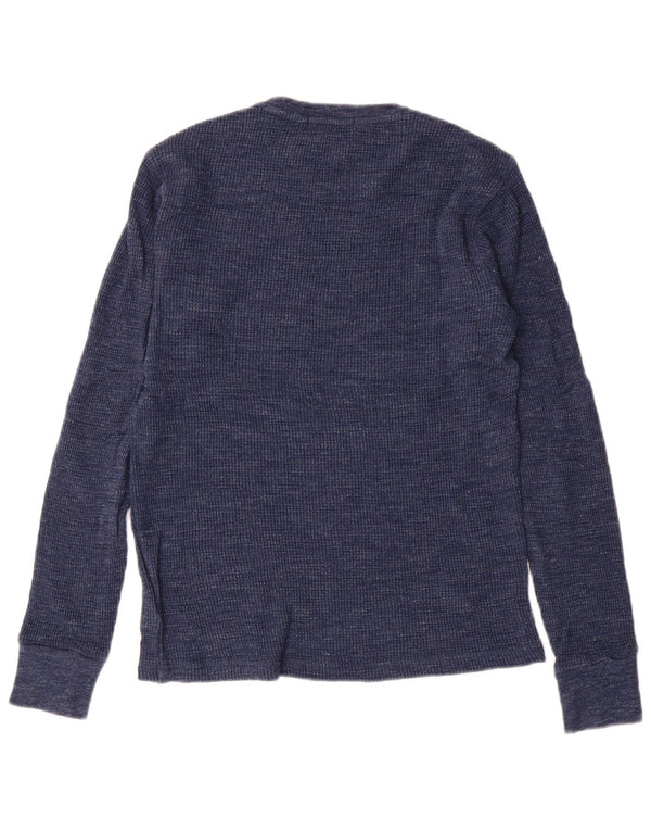 Top masculino Polo Ralph Lauren manga comprida pequeno algodão azul marinho