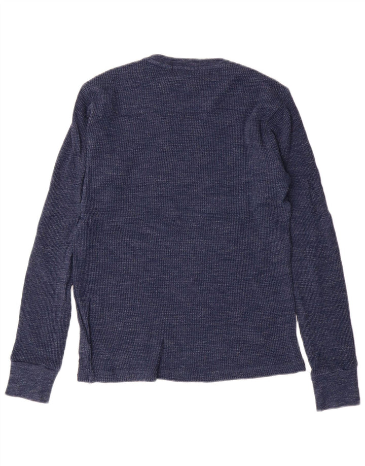 Top masculino Polo Ralph Lauren manga comprida pequeno algodão azul marinho