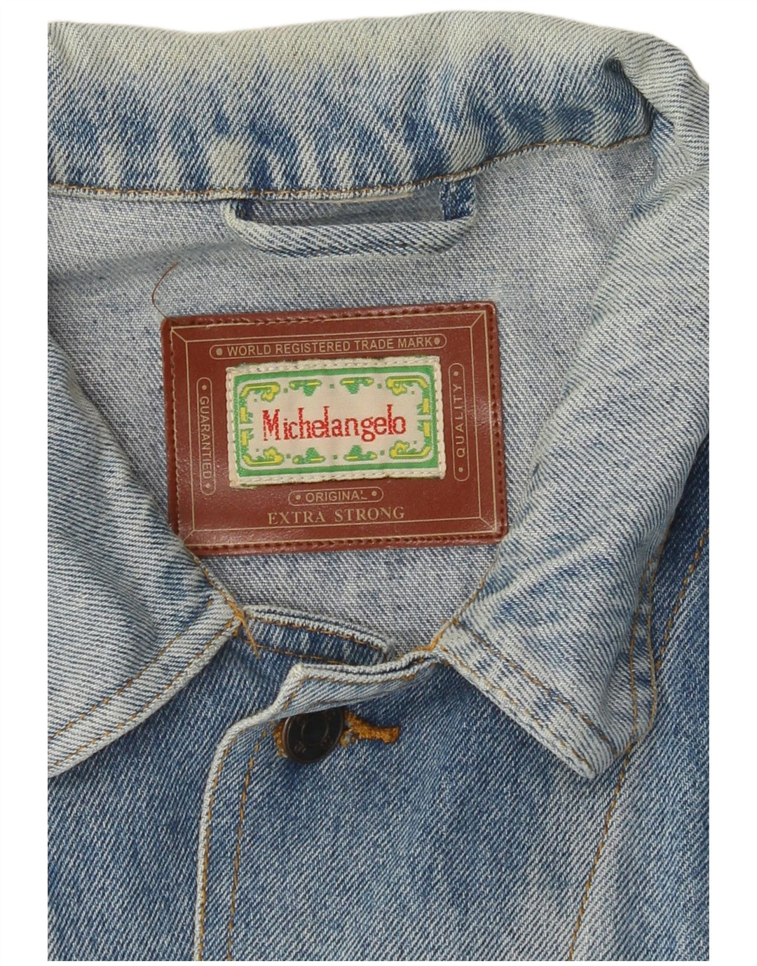 Jaqueta jeans masculina MICHELANGELO UK 40 grande azul
