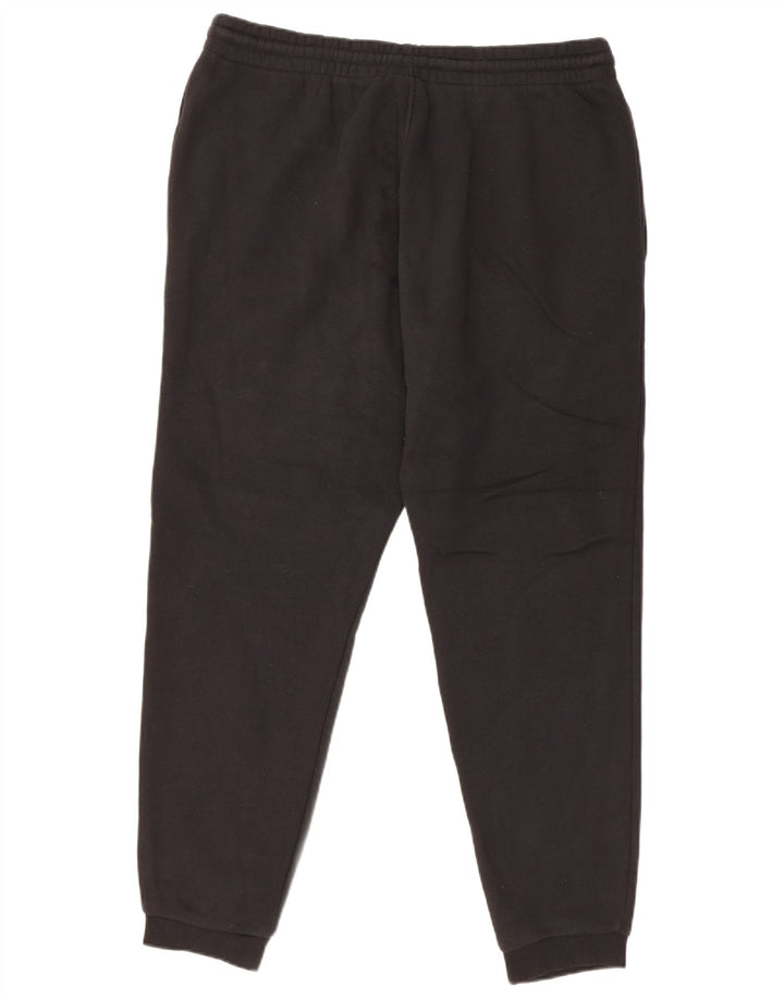 Reebok Mens Treino Calças Joggers Pequeno Algodão Preto