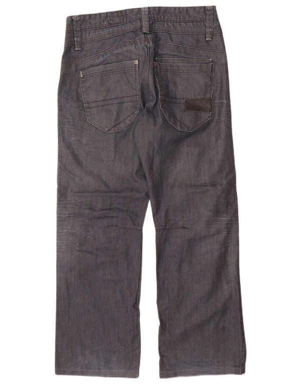 Jack & Jones Mens Straight Jeans W32 L29 Azul Marinho Algodão