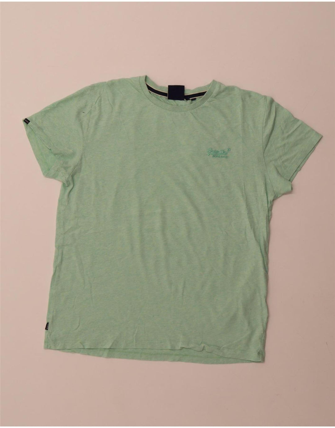 Camiseta masculina Superdry Top grande algodão verde