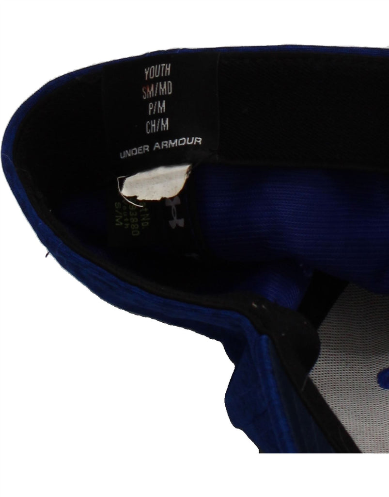 UNDER ARMOUR Boys Baseball Cap 7-8 Years Small Navy Blue Flecked Sports Vintage Under Armour and Second-Hand Under Armour from Messina Hembry 