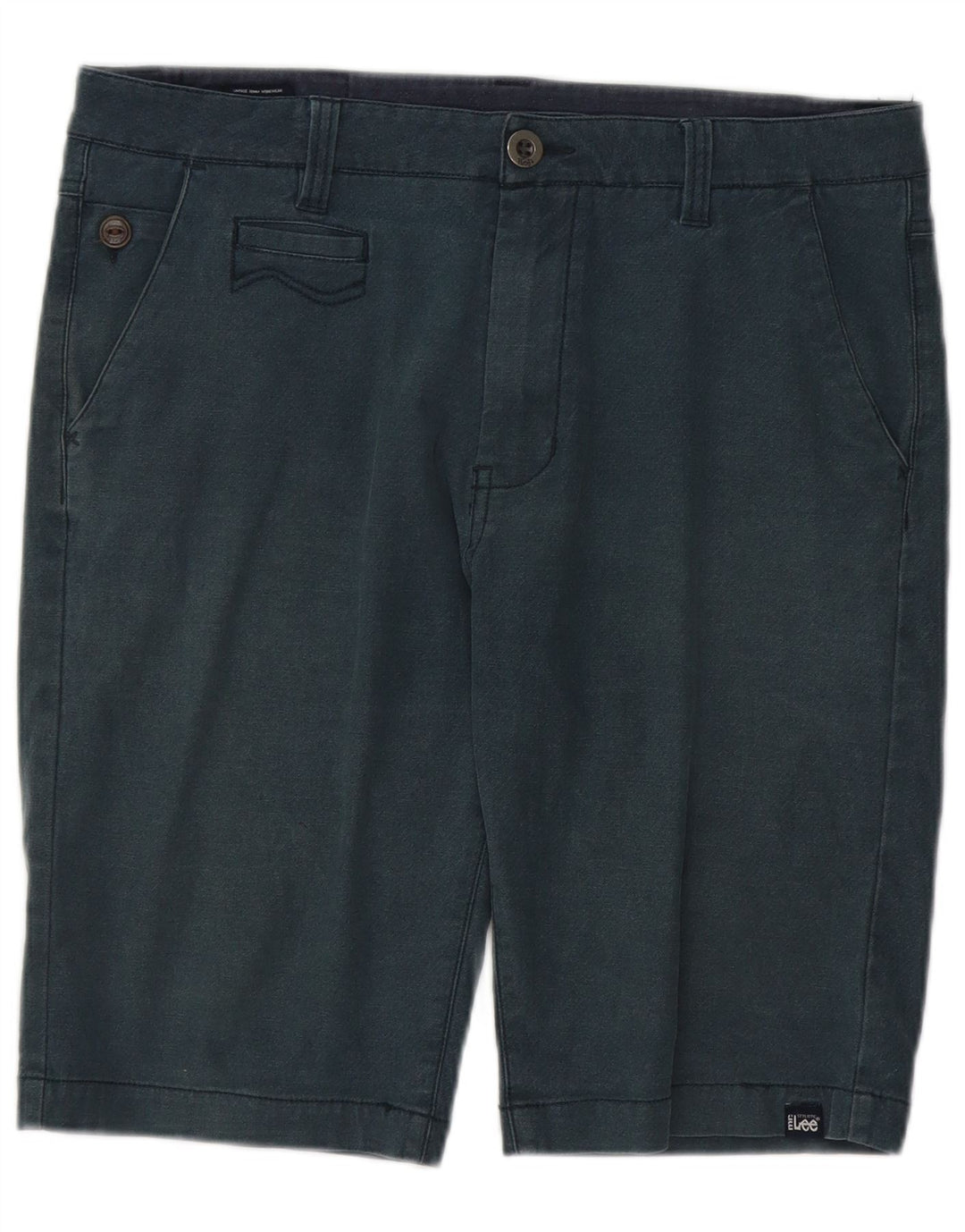 LEE Mens Chino Shorts W32 Médio Algodão Azul Marinho