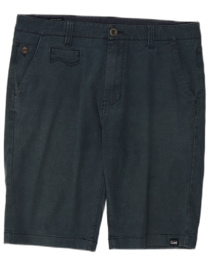 LEE Mens Chino Shorts W32 Médio Algodão Azul Marinho