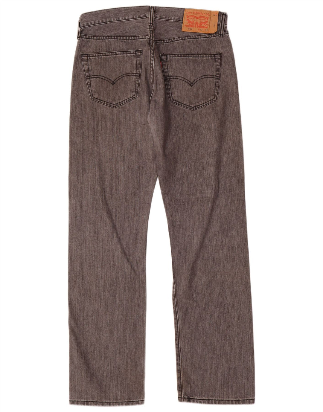 Calça jeans masculina Levi's 501 Straight W32 L32 cinza algodão