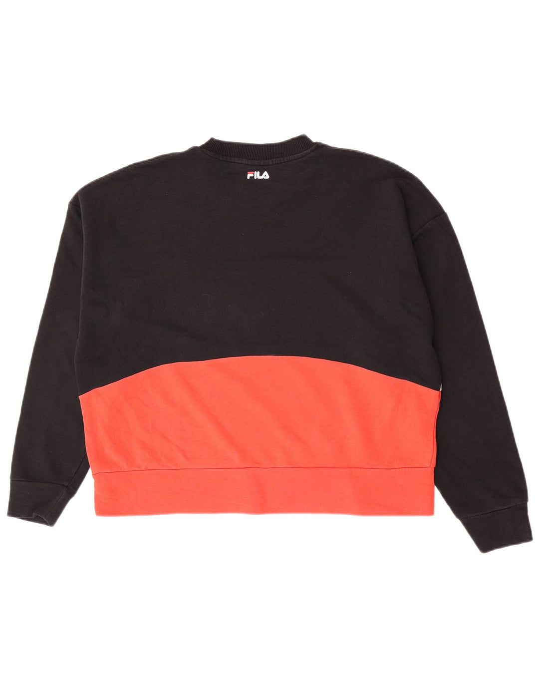 Fila Mens Graphic Moletom Jumper Pequeno Colorblock Multicolorido
