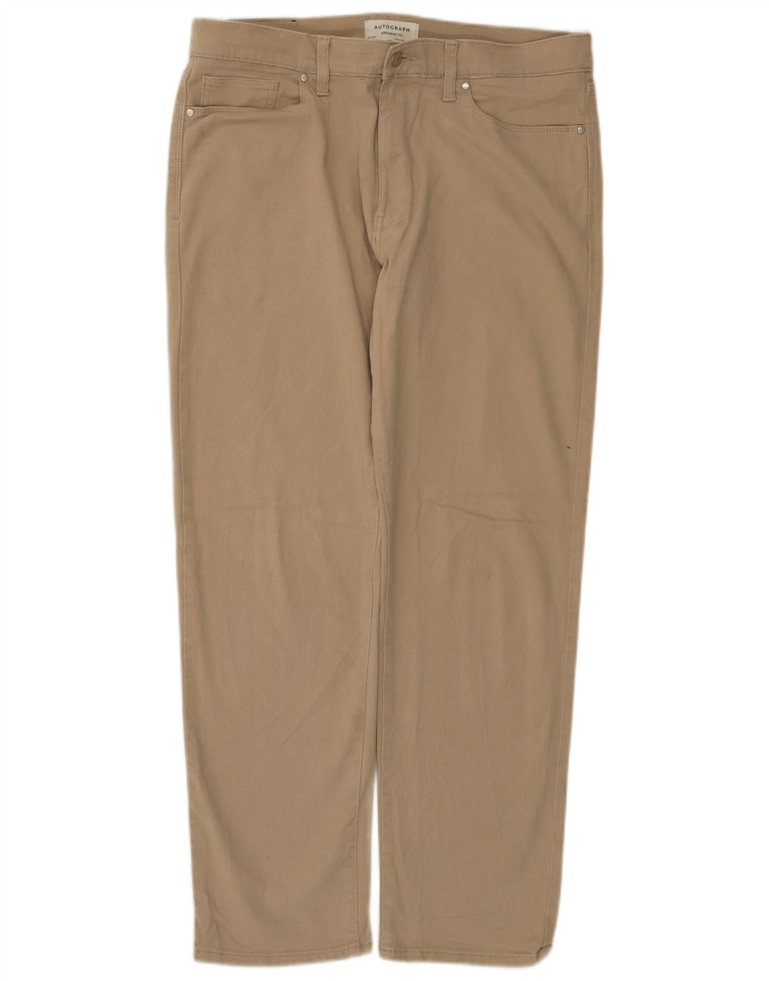 Jeans retos masculinos Marks & Spencer W34 L31 algodão bege
